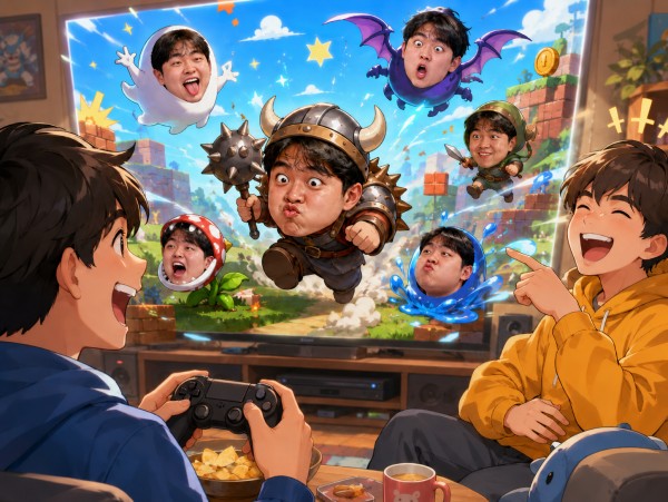 友だちの顔が、敵キャラになって登場するゲーム